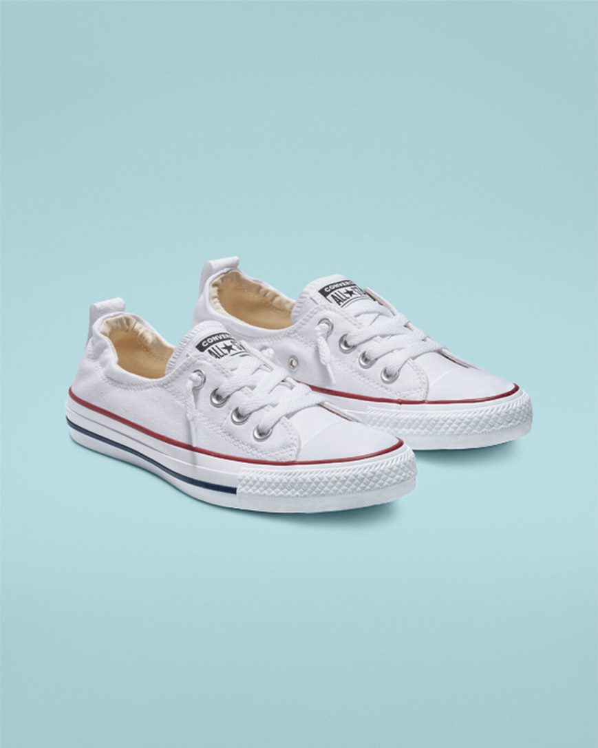 Pantofi Slip On Dama Converse Chuck Taylor All Star Shoreline Albi | RO EIFJP918